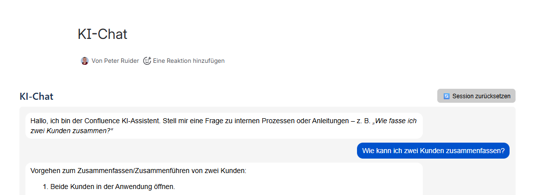 Zentrale KI-Wissensdatenbank und Chatbot